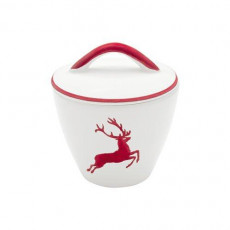 Gmundner Keramik Rubinroter Hirsch Sugar bowl Gourmet d: 9 cm / h: 10,5 cm
