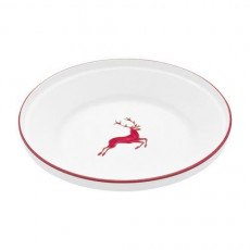 Gmundner Keramik Rubinroter Hirsch Rice bowl without handle d: 28 cm / h: 6,6 cm