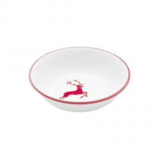 Gmundner Keramik Rubinroter Hirsch Small muesli bowl d: 14 cm / h: 4.5 cm / 0.27 L