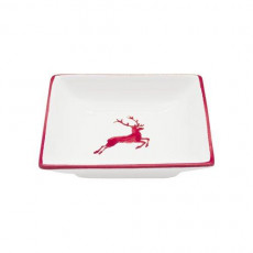 Gmundner Keramik Rubinroter Hirsch Snack bowl 11x11x2.8 cm