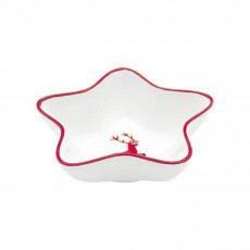 Gmundner Keramik Rubinroter Hirsch Star bowl Stella d: 14 cm / h: 3.9 cm
