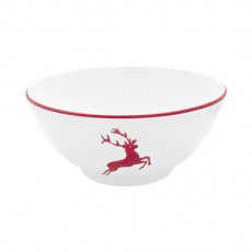 Gmundner Keramik Rubinroter Hirsch Bowl d: 23 cm / 1.5 L
