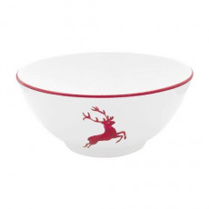 Gmundner Keramik Rubinroter Hirsch Bowl d: 27 cm / 2.5 L
