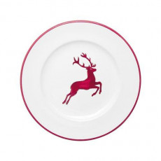 Gmundner Keramik Ruby Red Deer Dessert Plate gourmet 18 cm