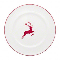 Gmundner Keramik Ruby Red Deer Dinner Plate gourmet 27 cm