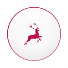 Gmundner Keramik Ruby Red Deer Soup Plate Cup classic 20 cm