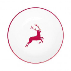 Gmundner Keramik Rubinroter Hirsch Soup plate Cup d: 20 cm / h: 4,4 cm