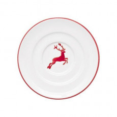 Gmundner Keramik Rubinroter Hirsch Coffee saucer Gourmet d: 16 cm
