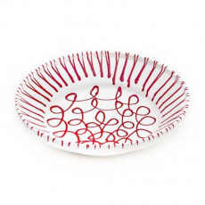 Gmundner Keramik Rotgeflammt Rice bowl without handle d: 28 cm / h: 6,6 cm