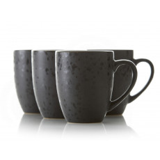 Bitz Gastro black / dark Mug with handle set 4 pcs 0.30 L / h: 10 cm