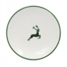 Gmundner Ceramics Green Deer Espresso Saucer Smooth 11 cm