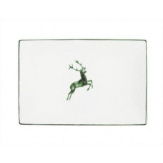Gmundner Ceramics Green Deer Platter Rectangular 30 x 20 cm