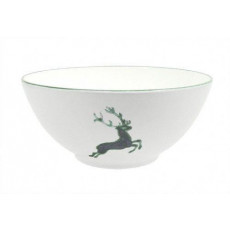 Gmundner Ceramics Green Deer Round Bowl 23 cm