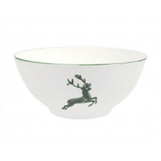 Gmundner Ceramics Green Deer Round Bowl 27 cm