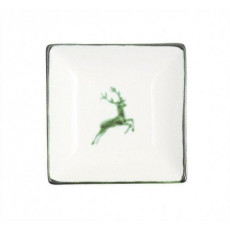 Gmundner Ceramics Green Deer Snack Bowl 11 x 11 cm