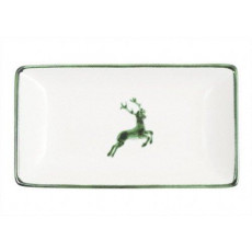 Gmundner Keramik Grüner Hirsch Snack bowl 22x11x2,7 cm
