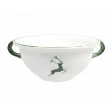 Gmundner Ceramics Green Deer Mixing Bowl with Handles 25 cm