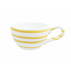 Gmundner ceramic yellow flamed mocha/espresso cup smooth 0,06 L / h: 4,1 cm