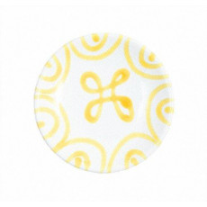 Gmundner Keramik Gelbgeflammt Smooth moka/espresso saucer d: 11 cm