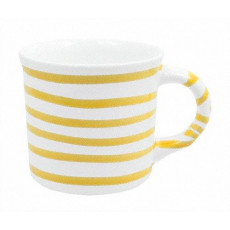 Gmundner ceramic yellow flamed coffee mug smooth 0,24 L / h: 7,8 cm