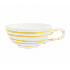 Gmundner ceramic yellow flamed tea cup smooth 0,17 L