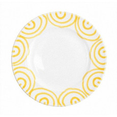 Gmundner Keramik Gelbgeflammt Dessert plate / breakfast plate Gourmet d: 22 cm / h: 2,2 cm