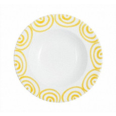 Gmundner ceramic yellow flamed soup plate Gourmet d: 24 cm / h: 4 cm