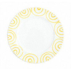 Gmundner ceramic yellow flamed dinner plate Gourmet d: 27 cm / h: 2 cm