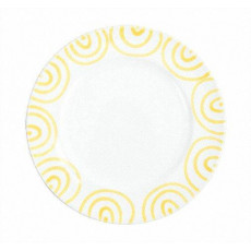 Gmundner Keramik Gelbgeflammt Gourmet dinner plate d: 27 cm / h: 2 cm