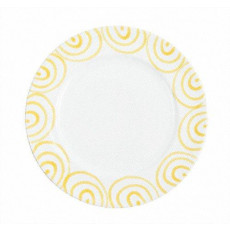 Gmundner ceramic yellow flamed dinner plate Gourmet d: 29 cm / h: 2,2 cm