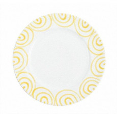 Gmundner Keramik Gelbgeflammt Gourmet dinner plate d: 29 cm / h: 2,2 cm