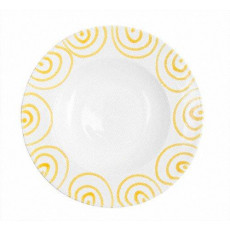 Gmundner Ceramics Yellow flamed Pasta plate Gourmet d: 29 cm / h: 4,5 cm