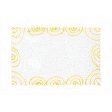 Gmundner ceramic yellow flamed rectangular plate 30x20x2,5 cm