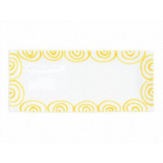 Gmundner ceramic yellow flamed rectangular plate 36x15x2,8 cm