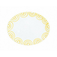 Gmundner ceramic yellow flamed oval plate 28x21x2,3 cm
