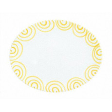 Gmundner Keramik Gelbgeflammt Oval plate 33x26x2.5 cm