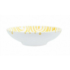 Gmundner ceramic yellow flamed bowl large d: 17 cm / h: 4,8 cm / 0,2 L