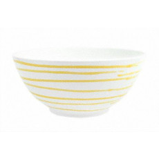 Gmundner ceramic yellow flamed bowl d: 23 cm / 1,5 L