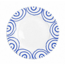 Gmundner Keramik Blaugeflammt Dessert plate / breakfast plate Gourmet d: 22 cm / h: 2,2 cm
