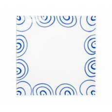 Gmundner Keramik Blaugeflammt Square place plate 31x31x2.8 cm
