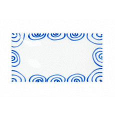 Gmundner Keramik Blaugeflammt Platter rectangular 36 x 15 cm