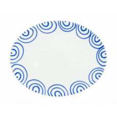 Gmundner Keramik Blaugeflammt Oval plate 33x26x2.5 cm