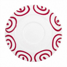Gmundner Keramik Rotgeflammt Coffee saucer Gourmet d: 16 cm