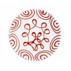 Gmundner Keramik Rotgeflammt Soup plate Cup d: 20 cm / h: 4,4 cm