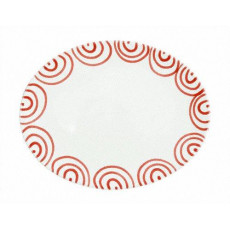 Gmundner Keramik Rotgeflammt Platter oval 28 cm