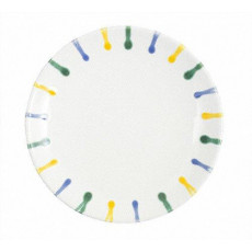 Gmundner Keramik Buntgeflammt Dessert plate / Breakfast plate Cup d: 20 cm / h: 2,6 cm