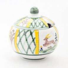 Gmundner Keramik Jagd Sugar bowl smooth with cutout 10 cm
