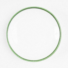 Gmundner Keramik Grüner Rand Mocha cup saucer 11 cm