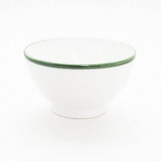 Gmundner Keramik Grüner Rand Breakfast bowl 14 cm
