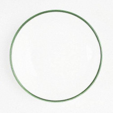 Gmundner Keramik Grüner Rand Soup Plate Cup 20 cm